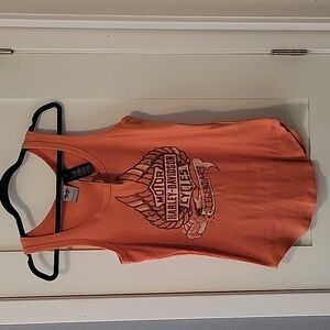 HD Tank Top; Studded; Size L; Orange; New with Tag from NorwY